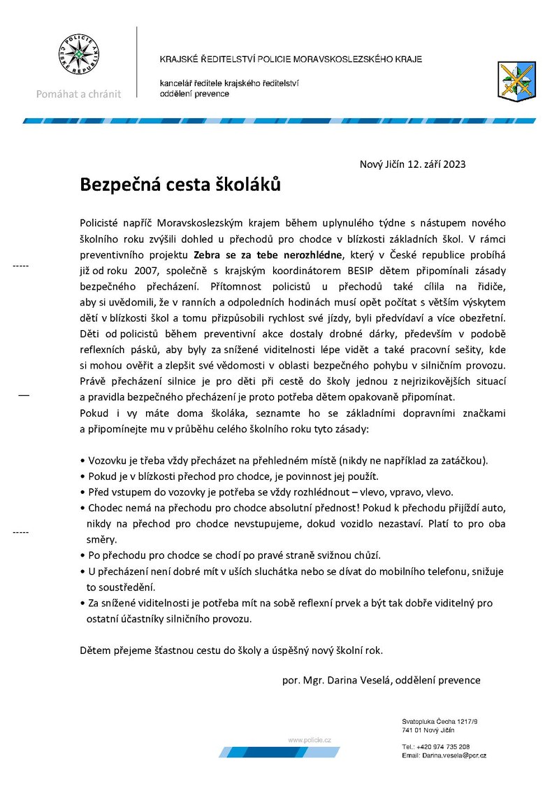 Bezpečná cesta školáků