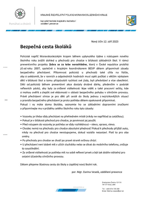 Bezpečná cesta školáků