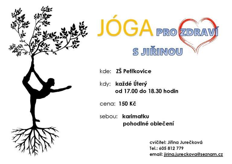 Jóga pro zdraví s Jiřinou